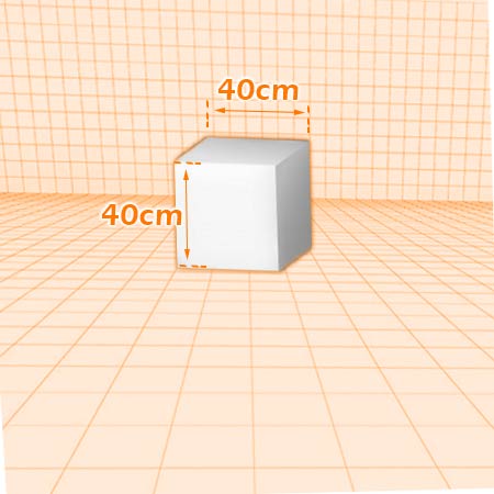 Medidas de cubo puff simple 40cm x 40cm
