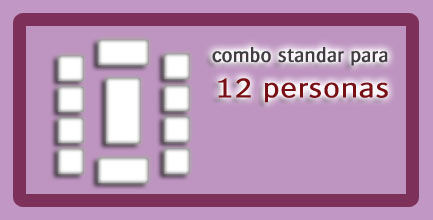 Combo living para 12 personas